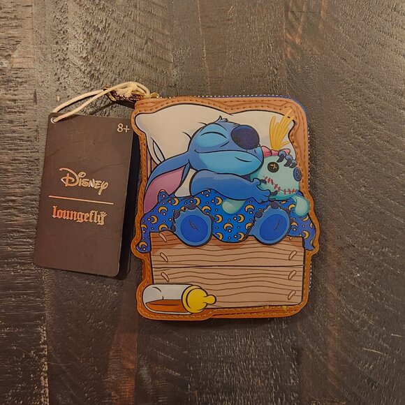 Loungefly Disney Lilo & Stitch Sleeping Stitch Mini Backpack AND Wallet main image 7